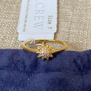 NWT J Crew Demi-fine dainty flower ring 7